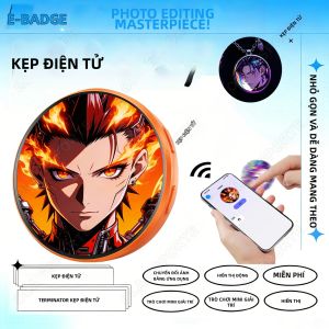Huy Hiệu Thông Minh Với Màn Hình HD Bluetooth Cảm Ứng Phát Video LED & Thông Báo Bằng Giọng Nói - Huy Hiệu Điện Tử Động Dành Cho Người Lớn