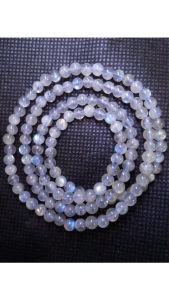 浅灰色拉长石水晶项链 light grey labradorite crystal necklace 4.5mm