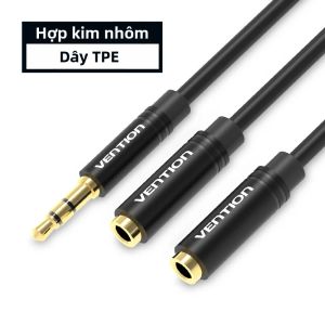 Vention | Vention 3.5mm Cáp Aux Nam Đến Nữ Jack 3.5mm Bộ Chia Tai Nghe Bộ Chia Âm Thanh Cho Loa Laptop Máy Tính TV Box MP3/MP4 Người Chơi