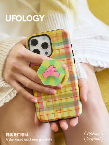 เคสโทรศัพท์มือถือแบบซ้อนชั้น Ufology Original Magnetic Rabbit Plaid สำหรับ iPhone 17 pro Max 16 pro Apple 14 ลายสก็อต ครอบเต็มจอ 13 ลายสัตว์ 12 รุ่นใหม่ 2-in-1 11 ขา ฤดูใบไม้ผลิและฤดูร้อน 15