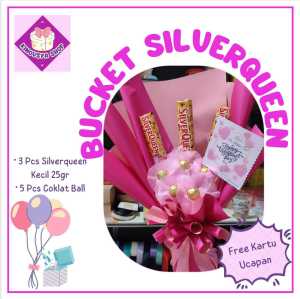Kinovsyashop - BEST SELLER Bucket Silverqueen 25 gr en Chocolate Balls Tobelo