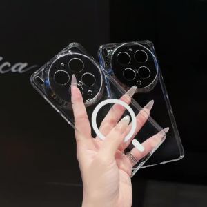 Luxury Crystal Clear For Magsafe Case For VIVO X300 Pro Ultra X300S X200 Pro Wireless Charge Rugged Magnetic Slim Phone Cover