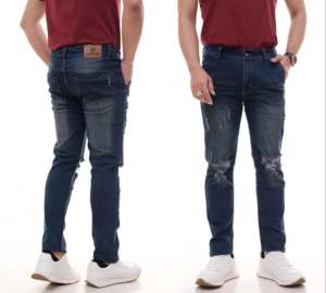 Celana Jeans Panjang Pria Sobek Lutut Orignal