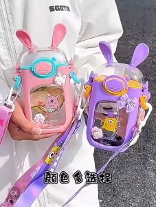 Botol Minum Anak BZ-281 Botol Minum 380ML Karakter Lucu Telinga Free Stiker BPA Free