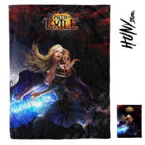 ผ้าห่มนอนรูปตัวการ์ตูนสุดเท่ ผ้าห่มพักผ่อนกลางวัน ผ้าห่มปรับอากาศ ผ้าห่ม Path of Exile สีดำ ผ้าห่มสุดเท่