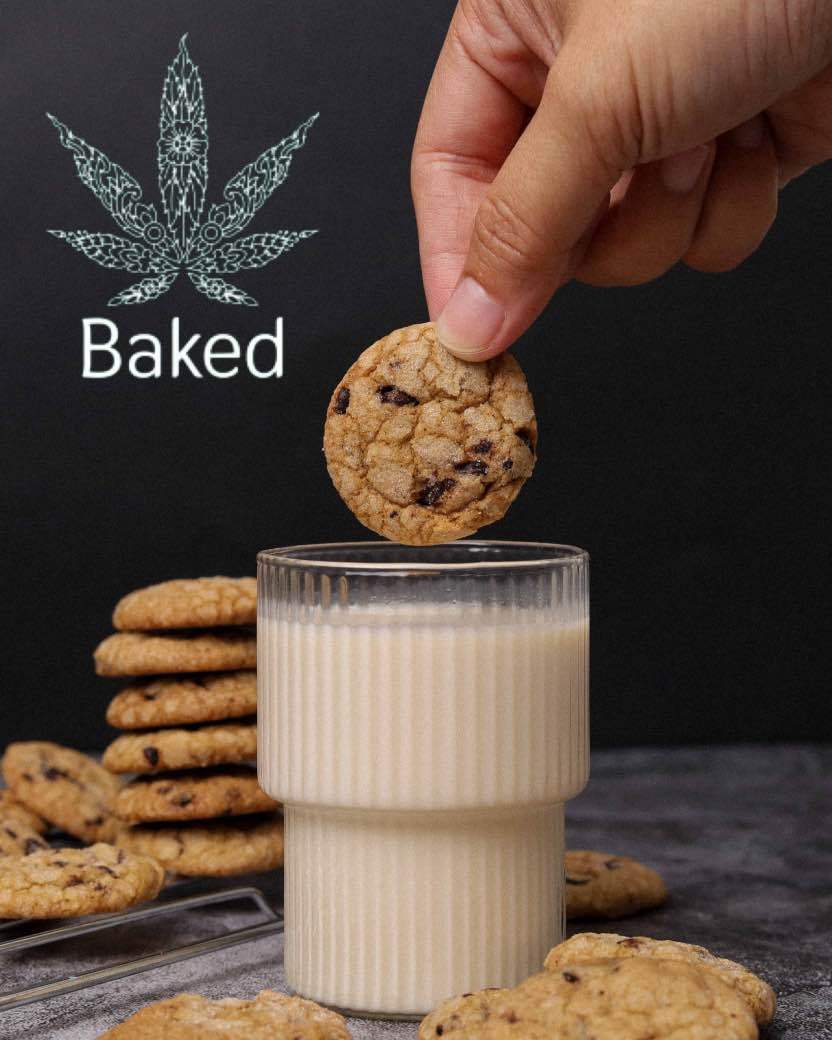 Baked Brand คุกกี้ไมโครโดส THC สูงสุด 1.6 มก./ชิ้น มี อย. ช็อกโกแลตชิพ ...