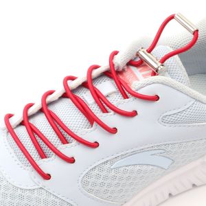 Round Shoelaces Metal Tip Elastic Shoe Lace No Tie Spring Lock Quick put on and take off Lazy Laces For Sneakers Accessories