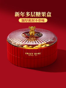 New Year Home Use Living Room Coffee Table Nuts Seeds Storage Box Candy Snack Fruit Plate Plastic Pure Color Chinese Style