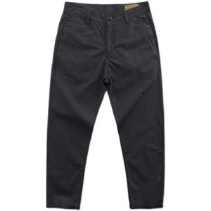 Mid-Waist Ankle-Length Cotton Cargo Pants for Men Loose Fit Twill Material Anti-Wrinkle Straight-Leg Workwear Pants
