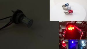 KEVANLY | 2PCS 1157 BAY15D LED Bulb Motorcycle Brake Lights 30SMD Strobe DRL Indicator Light Water Flowing Red White Blue Tail Light