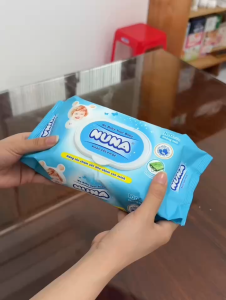Combo Khăn Ướt Em Bé Không Mùi NUNA 30 Miếng | Vải Rayon Mềm Mại An Toàn Cho Làn Da Nhạy Cảm