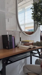 Rechargeable Portable LED Desk Lamp with Fan Led Clock for Kids Study Eye Protection Bedroom Reading Lamp Table Light