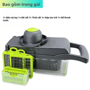 Dao Cắt Rau Đa Năng 8 Trong 1 Bằng Thép Không Gỉ Dụng Cụ Bào Khoai Tây Bào Củ Cải Dụng Cụ Nhà Bếp Dùng Trong Gia Đình