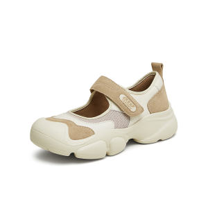 Teenmix Casual Thick Bottom High Heels Mary Jane Shoes Womens Low Cut Single Shoes Sports Sandals Season New Model