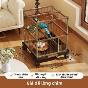 WUBUWEI | Giá Đỡ Lồng Chim Có Bánh Xe Cho Vẹt Nhỏ và Vẹt Mào