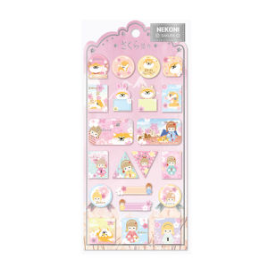 Funny Korean Felt Stickers for Masks Dolls Hearts and Cherry Blossoms Decorative Stationery for Business and Culture