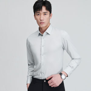 Business Long Sleeve Dress Shirt for Spring Men Modal