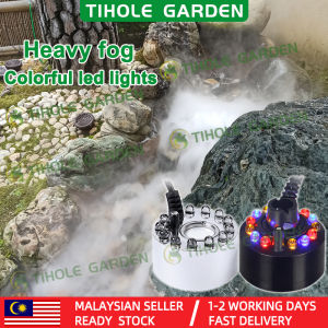 TIHOLE 12Led Colorful Air Mist Maker For Water Fountain Pond Fogger Machine For Aquarium Humidifier With Power Adapter 110-240V Eu Plug