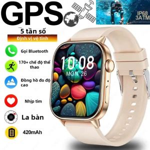 Đồng Hồ Thông Minh Nam 2026 Mới Tích Hợp GPS Màn Hình Cảm Ứng Toàn Phần 2.01 Inch Chống Nước IP68 Bluetooth 5.3 Hỗ Trợ Đàm Thoại Đồng Hồ Thể Thao Pin 420mAh