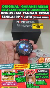 JAM TANGAN NAVIFORCE ORIGINAL - NAVIFORCE 9221 - NAVI 9221-MEN LA - RUBBER - RED BLACK - Jamdunia / Jam dunia JD18 # JAM TANGAN NAVIFORCE PRIA JAM NAVIFORCE PRIA + JAM NAVIFORCE 9221 M3 NAVYFORCE ORIGINAL 9221 S003