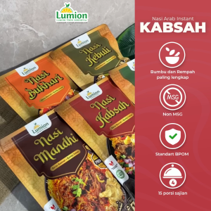 #7 Lumion Nasi Arab Kabsah Viral Porsi 15 Orang Beras Basmati 1Kg Rempah Bumbu Minyak Samin Terlengkap