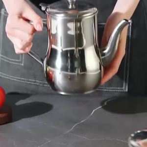 1Pc Household Stainless Steel Oil Pot with Filter Oil Filter Pot Stainless Steel Cooking Oil Storage Pot Kitchen Gadget