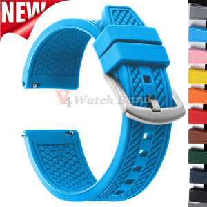 New Style 20mm 22mm Rubber Silicone Strap for Seiko Watch Band MenWomen Sports Waterproof Diving Rubber Wrist Bracelet Accessory