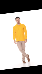 Kaos Polo Shirt Lengan Panjang Esperanza - TPJ Kuning Emas