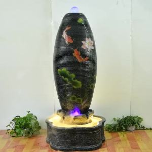 Water Fountain Circulating Water Landscape Living Room Entrance Office Fortune Fengshui Ball Humidifier Floor Ornaments
