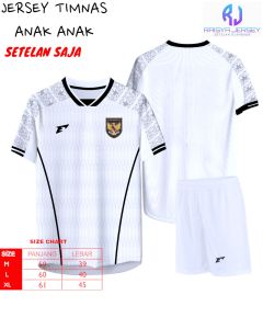 Baju bola timnas anak anak bisa pasang nama nomor