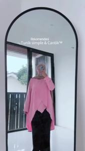 Baju Atasan Wanita Terlaris/Tunik Fenomenal Bahan Cringkel Airflow/ Bisa Bayar ditempat/ Hanum Tunik
