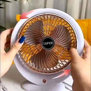 Rechargeable Portable Mini Desk Fan USB Quiet Strong Wind 180° Rotation USB Power Bank Small Electric Fan with 3600mah Battery Silent Lightweight Adjustable Perfect for Office Home Outdoors and Travel