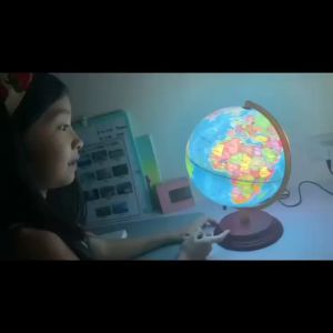 (Local Seller COD)32cm Dia LED Luminous Teachinig Globe light World Earth Globe Map Geography Educational Toy With Stand Office Desktop Decor