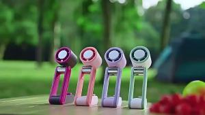 Portable Handheld Fan Ice Compress Cooling USB Rechargeable Hang Neck Fan Foldable Desk Fan Camping Wireless Electric Turbo Fan