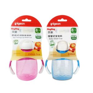 Pigeon magmag step trainning cup-straw cup for toddler spill-proof drinking bottle 250ml (8m+)