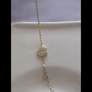 China Shipping [2025]S925 Sterling Silver Plated 14K Gold  Horseshoe Shaped Bracelet with Zircon and Small Diamonds U Unique Versatile Thin Bracelet for Women 1206—— Confidential Delivery