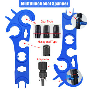 1 Pair Solar Panel Connector MC4 Wrench 18/19/21mm Multifunctional Spanner Assembly and Disassembly Crimping Tool for Solar Panel Cable PV System Wire