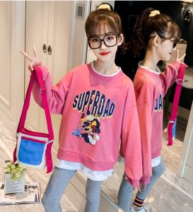 jqk ชุดเซ็ท 2 ชิ้น เสื้อยืดแขนยาว+กางเกงขายาว (สี ชมพู/เหลือง) รุ่น LL030