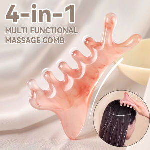 【Charming women】Resin Massage Comb Scalp Comb Face Eye Shoulder Scraping Treatment Anti-Static Wide Tooth Dolphin Comb