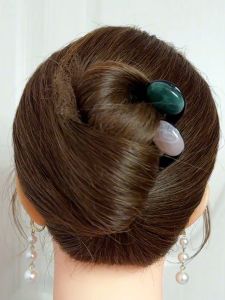 Fashionable Simple U-Shaped Hairpin Headwear Elegant Pebble Hair Accessories Versatile Hairpin for Updo Popular Hair Accessories