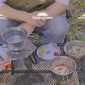 Campingmoon | CAMPINGMOON S360 450ml Sierra BowlStainless Steel Outdoor Tableware PortableCamping Hiking Cup Picnic Cookware withStorage Bag