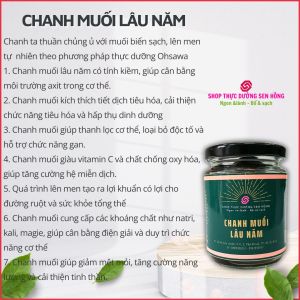 Chanh muối lâu năm (chanh khô - 200gr) Chanh ta muối biển ủ trên 5 năm theo phương pháp thực dưỡng Ohsawa