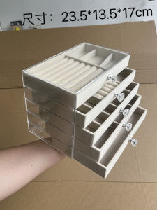 Elegant Multi-Layer Large Capacity Jewelry Storage Box Display Case for Earrings Rings Necklaces Bracelets Velvet Fabric