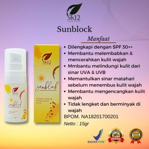 Sunblock SR12 Sunscreen Melindungi Kulit Wajah Dari Paparan Sinar Matahari Sinar UV Muka Mencerahkan