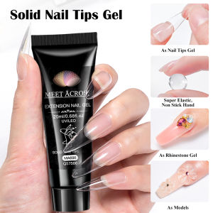 20ml Clear Non Stick Hand Solid Nail Tips Gel Transparent Long Lasting Strong Adhension Nail Glue Varnish for Nails Extension