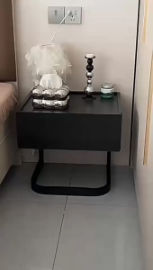 Suspended bedside table hotel room bedroomsimple light luxury high-end bedside storage cabinet