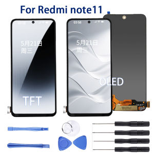 OLED Display For Xiaomi Redmi Note 11 LCD Touch Screen Digitizer Panel Assembly 2201117TG 2201117TI Screen Display Replace