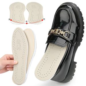 VTTO 1Pair Genuine Leather Orthotic Insole Silicone Gel Heel Cushion Insole Shoes Pad Feet Sole Man and Women