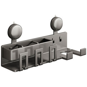 youqin | Wall Mounted Bathroom Toothbrush Holder with Hair Dryer Rack