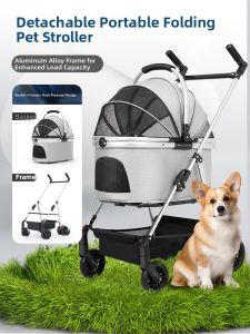 Lightweight Detachable Foldable Pet Stroller